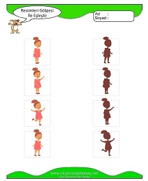 Gölgesi İle Eşleştir Çalışma Sayfaları
